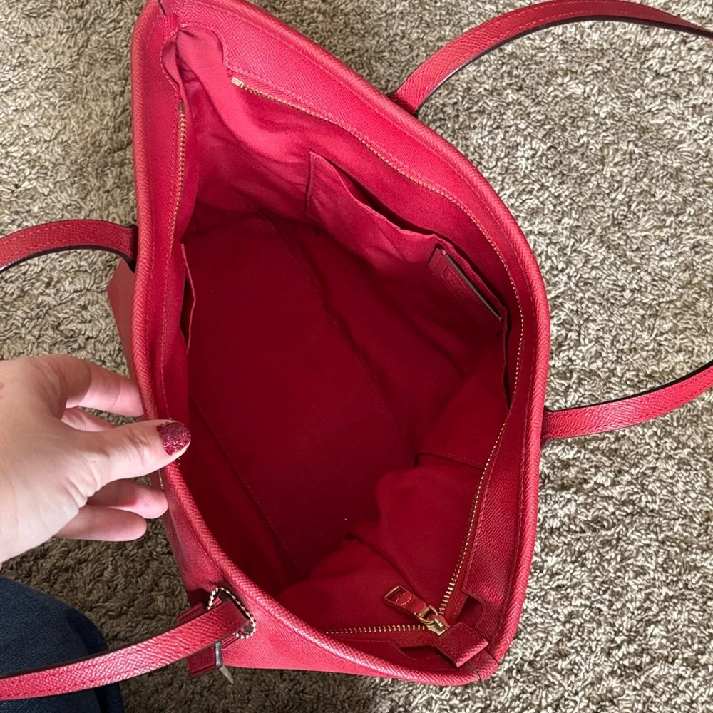 Coach Vibrant Red Tote Bag - Picture 3 of 4